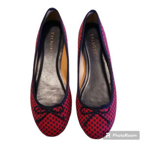 Talbots Watermelon Print Bow Flats